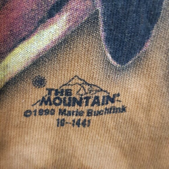 The Mountain Vintage 1999 Tie Dye T Shirt Size M Native American Nature Tee Bear - Picture 3 of 4